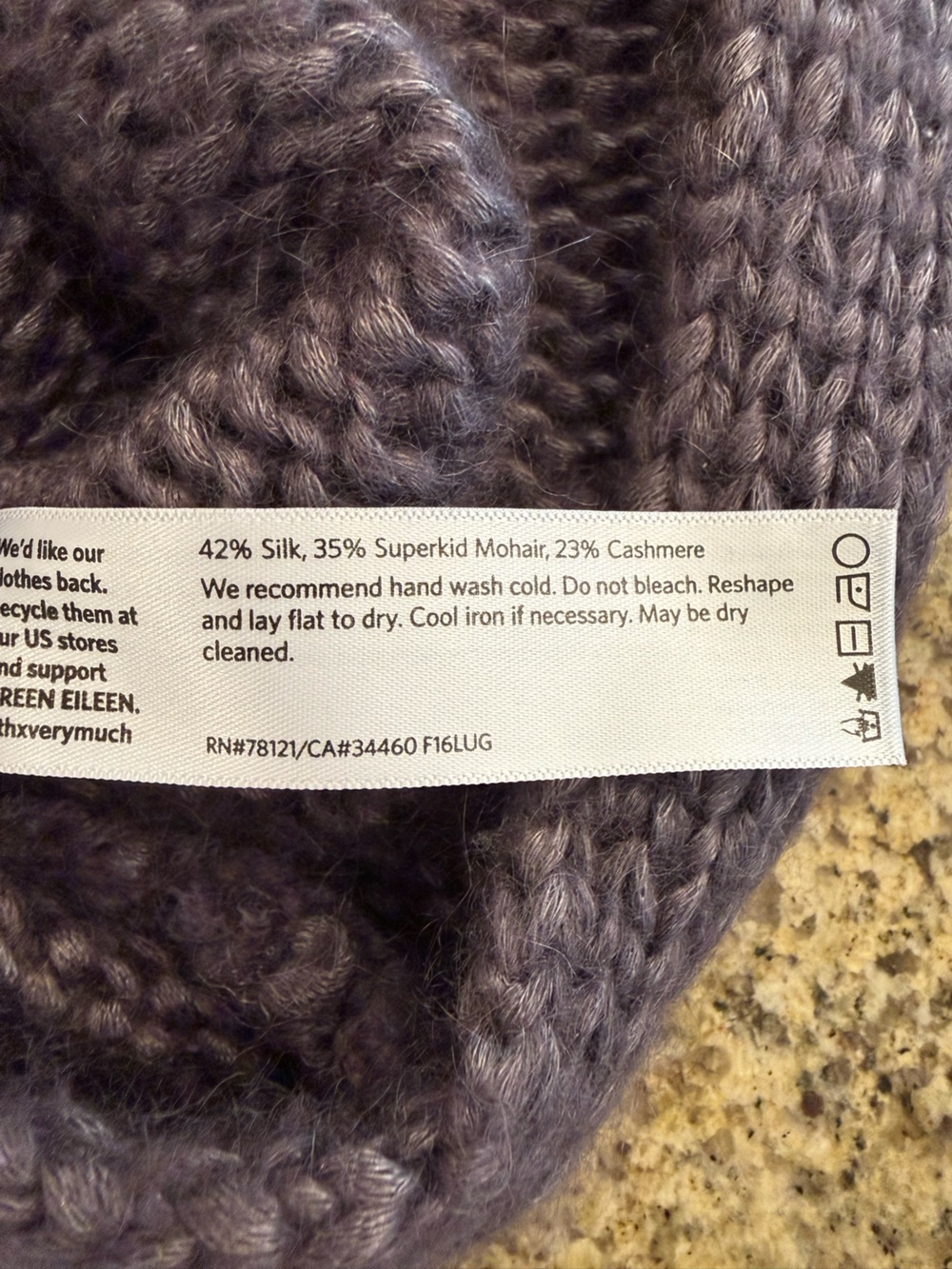 The Fisher Project Eileen Fisher Silk Mohair Cashmere Oversized Sweater XL - Picture 4 of 7